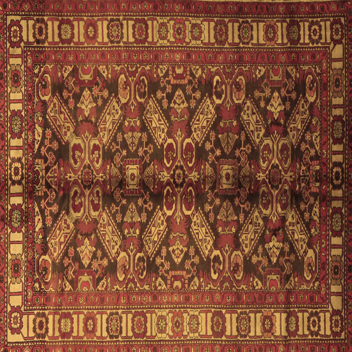 Square Machine Washable Persian Brown Traditional Rug, wshtr1962brn