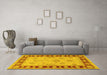 Machine Washable Oriental Yellow Traditional Rug in a Living Room, wshtr1963yw