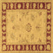 Square Oriental Brown Traditional Rug, tr1963brn