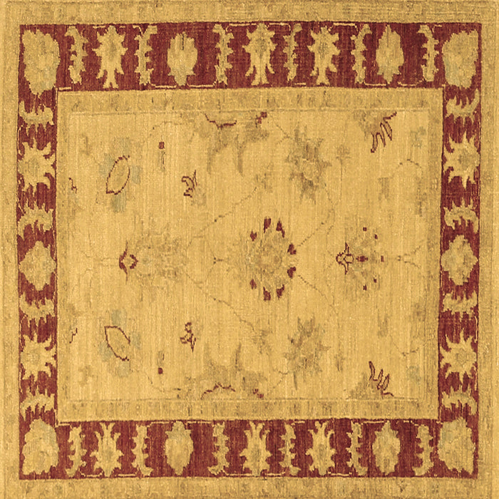 Square Machine Washable Oriental Brown Traditional Rug, wshtr1963brn