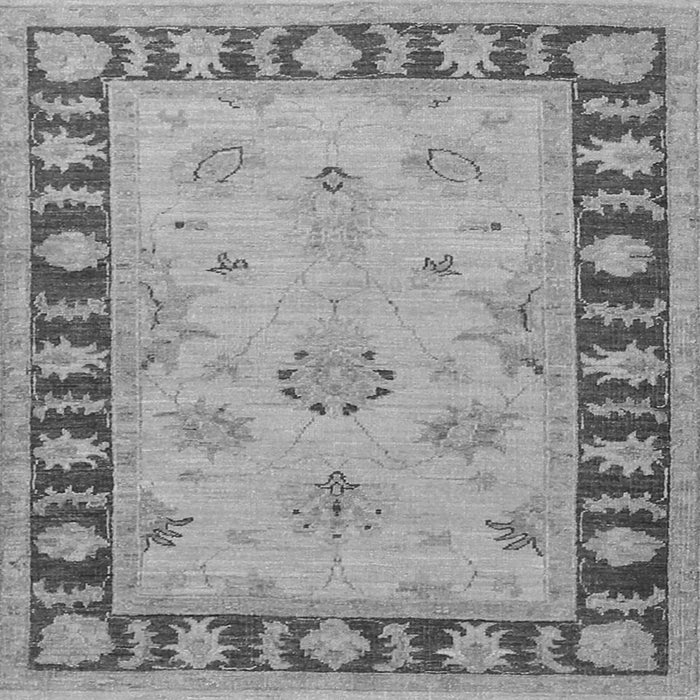 Round Machine Washable Oriental Gray Traditional Rug, wshtr1963gry