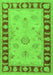 Serging Thickness of Machine Washable Oriental Green Traditional Area Rugs, wshtr1963grn