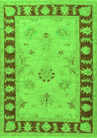 Oriental Green Traditional Rug, tr1963grn