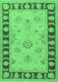 Oriental Emerald Green Traditional Rug, tr1963emgrn