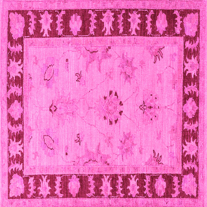 Square Oriental Pink Traditional Rug, tr1963pnk