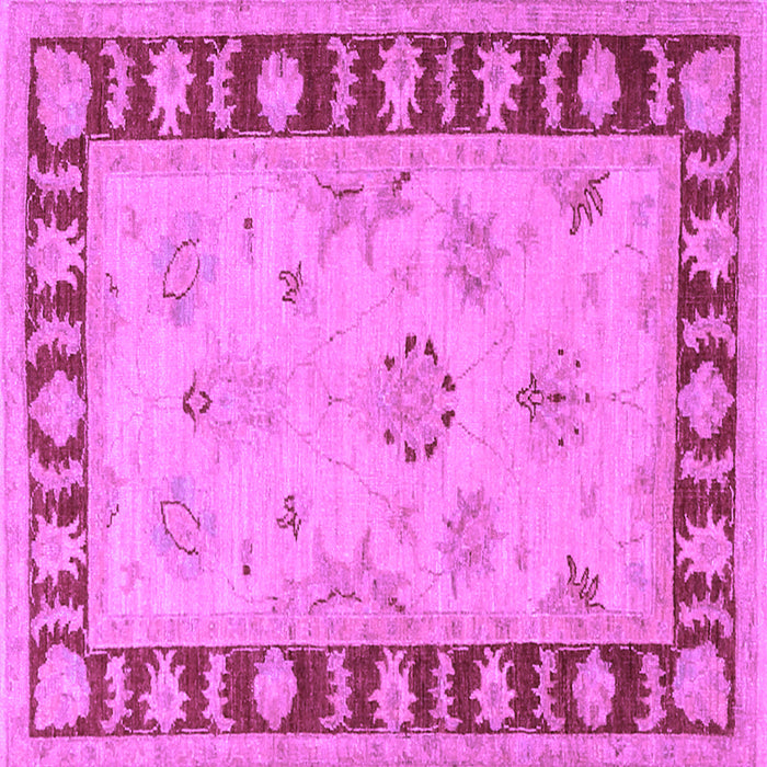 Square Machine Washable Oriental Purple Traditional Area Rugs, wshtr1963pur