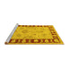 Sideview of Machine Washable Oriental Yellow Traditional Rug, wshtr1963yw