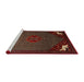 Sideview of Machine Washable Traditional Sienna Brown Rug, wshtr1964