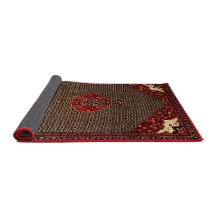 Sideview of Traditional Sienna Brown Persian Rug, tr1964