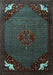 Machine Washable Persian Light Blue Traditional Rug, wshtr1964lblu