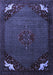 Machine Washable Persian Blue Traditional Rug, wshtr1964blu