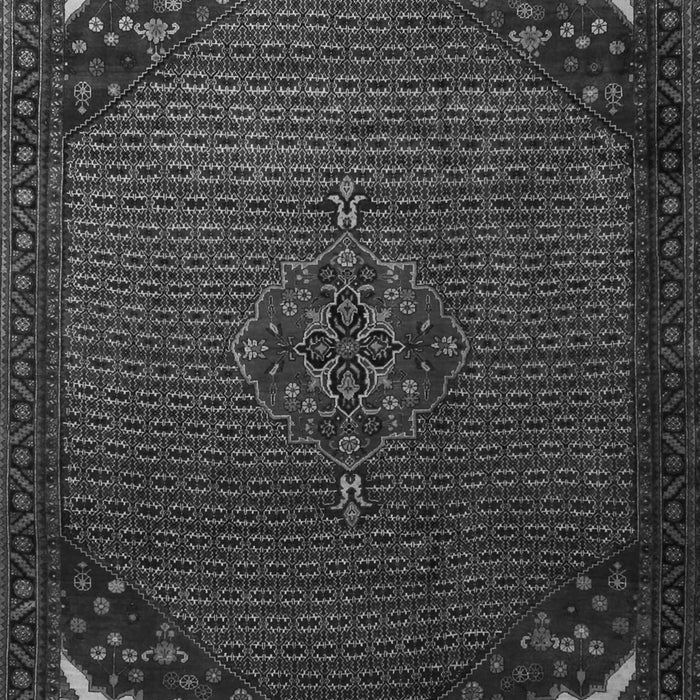 Serging Thickness of Machine Washable Persian Gray Traditional Rug, wshtr1964gry