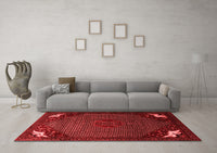 Machine Washable Persian Red Traditional Rug, wshtr1964red