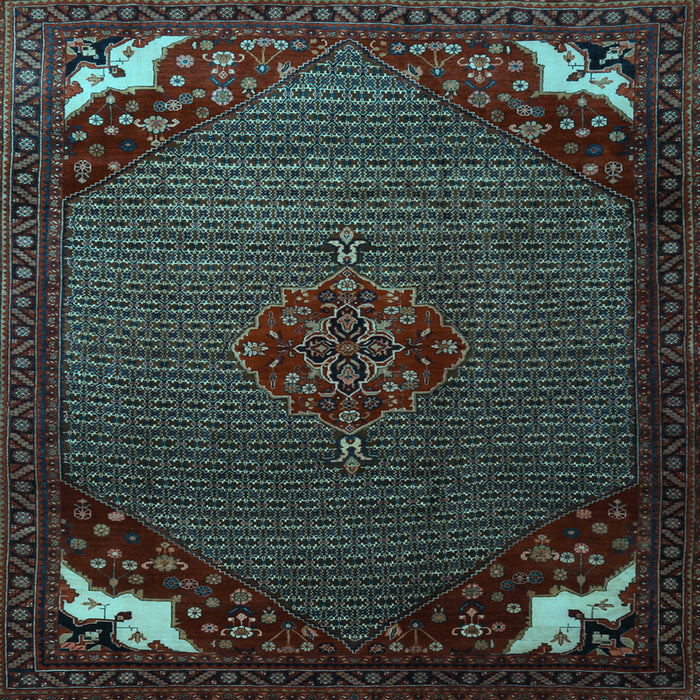 Square Machine Washable Persian Light Blue Traditional Rug, wshtr1964lblu