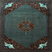 Square Persian Light Blue Traditional Rug, tr1964lblu