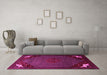 Machine Washable Persian Pink Traditional Rug in a Living Room, wshtr1964pnk