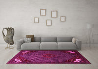 Machine Washable Persian Pink Traditional Rug, wshtr1964pnk