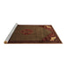 Sideview of Machine Washable Persian Brown Traditional Rug, wshtr1964brn