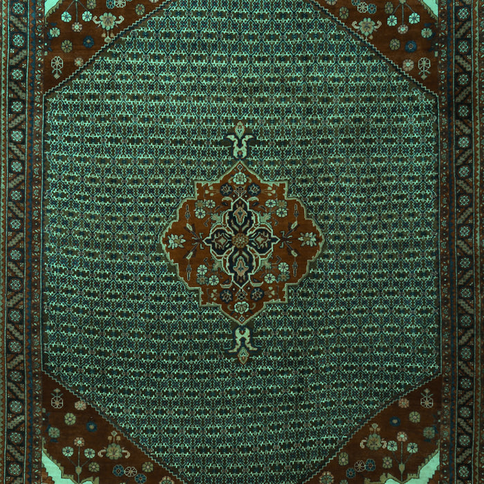 Machine Washable Persian Turquoise Traditional Area Rugs, wshtr1964turq