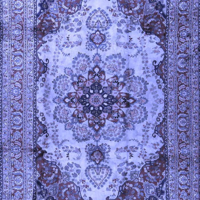 Machine Washable Persian Blue Traditional Rug, wshtr1965blu