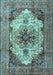 Machine Washable Persian Light Blue Traditional Rug, wshtr1965lblu