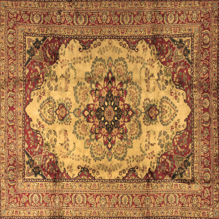 Square Persian Brown Traditional Rug, tr1965brn