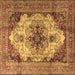 Square Persian Brown Traditional Rug, tr1965brn