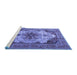 Sideview of Machine Washable Persian Blue Traditional Rug, wshtr1965blu