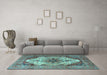 Machine Washable Persian Light Blue Traditional Rug in a Living Room, wshtr1965lblu