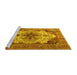 Sideview of Machine Washable Persian Yellow Traditional Rug, wshtr1965yw