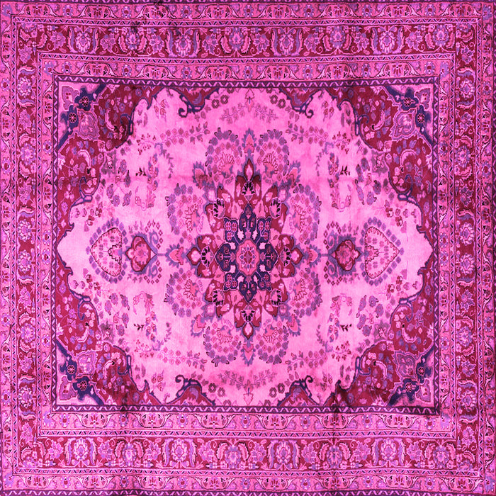 Square Persian Pink Traditional Rug, tr1965pnk