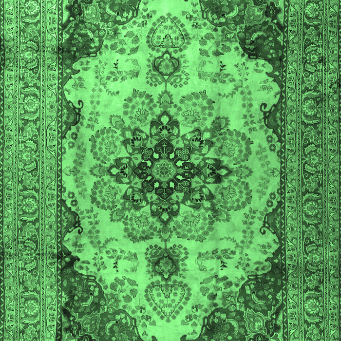 Machine Washable Persian Emerald Green Traditional Area Rugs, wshtr1965emgrn
