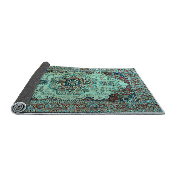 Sideview of Persian Light Blue Traditional Rug, tr1965lblu