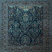 Square Persian Light Blue Traditional Rug, tr1966lblu