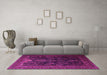 Machine Washable Persian Pink Traditional Rug in a Living Room, wshtr1966pnk