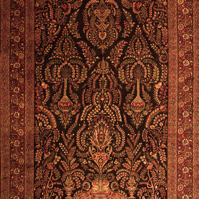 Serging Thickness of Machine Washable Persian Orange Traditional Area Rugs, wshtr1966org