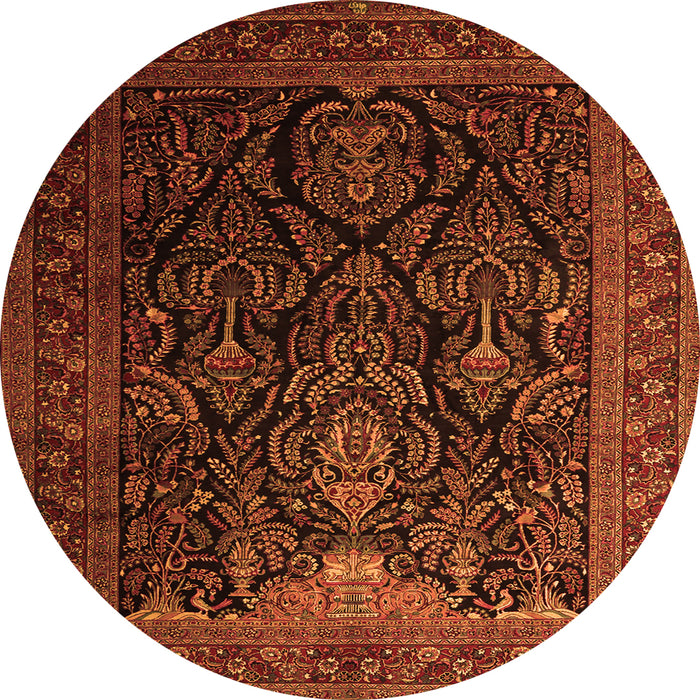 Square Persian Orange Traditional Rug, tr1966org