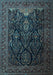 Machine Washable Persian Light Blue Traditional Rug, wshtr1966lblu