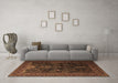 Machine Washable Persian Brown Traditional Rug in a Living Room,, wshtr1966brn