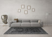 Machine Washable Persian Gray Traditional Rug in a Living Room,, wshtr1966gry