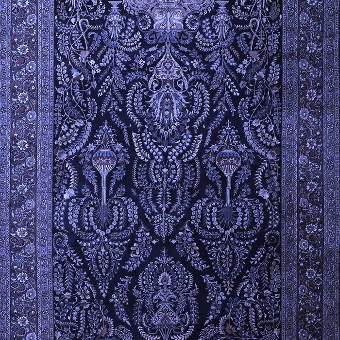 Machine Washable Persian Blue Traditional Rug, wshtr1966blu
