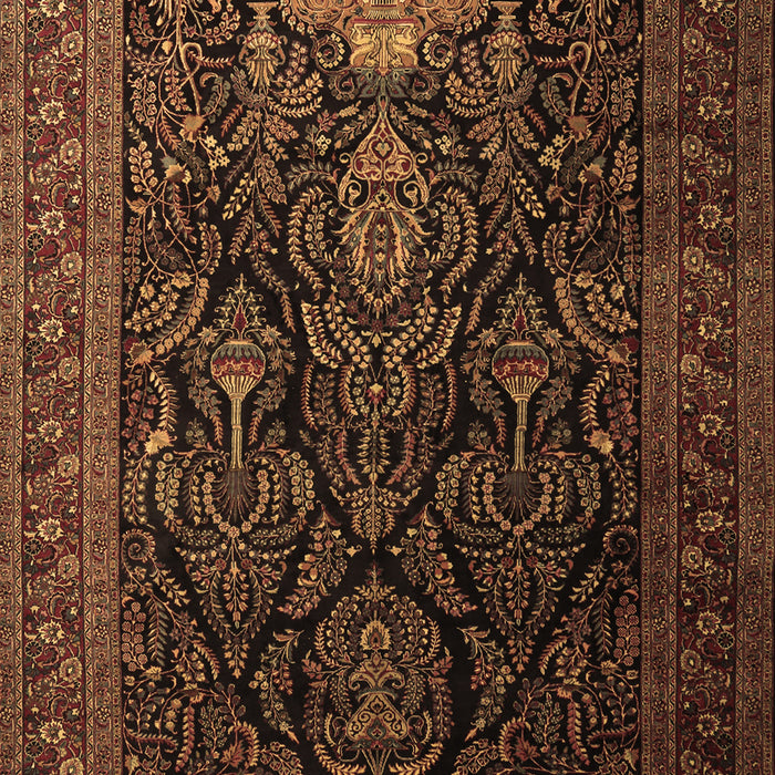 Machine Washable Persian Brown Traditional Rug, wshtr1966brn