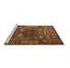 Sideview of Machine Washable Animal Brown Traditional Rug, wshtr1967brn