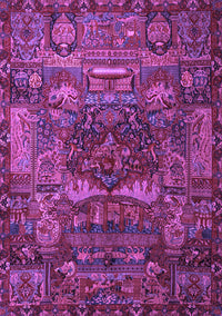 Animal Purple Traditional Rug, tr1967pur