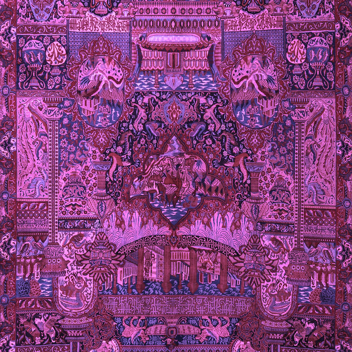 Animal Purple Traditional Rug, tr1967pur