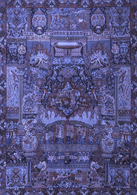 Animal Blue Traditional Rug, tr1967blu