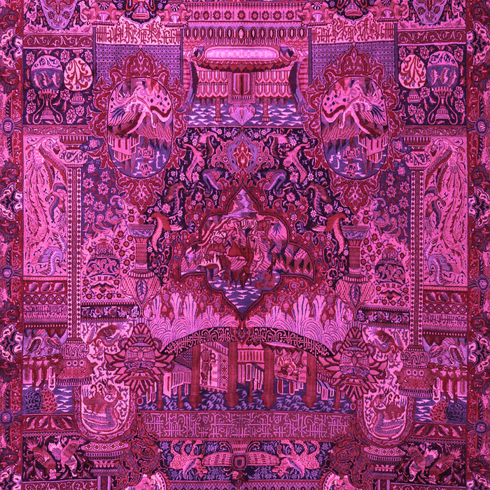 Machine Washable Animal Pink Traditional Rug, wshtr1967pnk