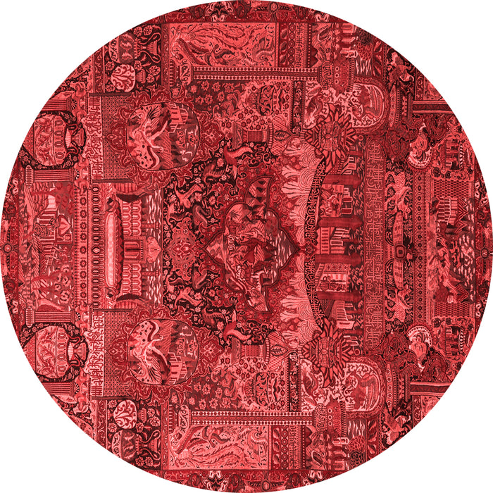 Machine Washable Animal Red Traditional Rug, wshtr1967red