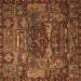 Square Machine Washable Animal Brown Traditional Rug, wshtr1967brn