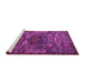 Sideview of Machine Washable Animal Purple Traditional Area Rugs, wshtr1967pur